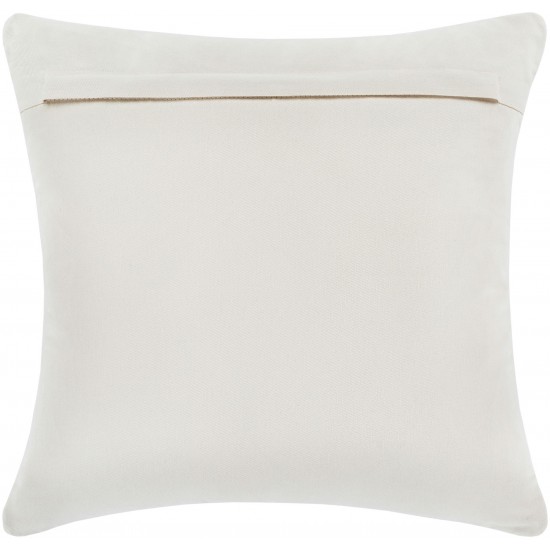 Surya Kansas Beige Pillow Cover 20"H X 20"W