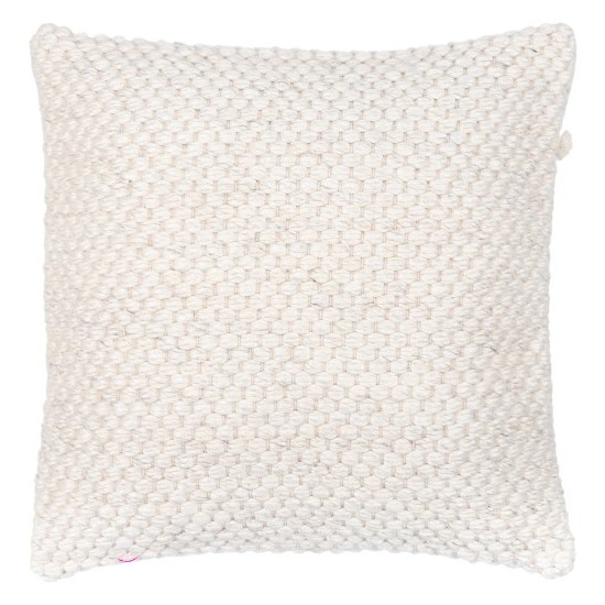 Surya Karrie Cream Pillow Cover 22"H X 22"W