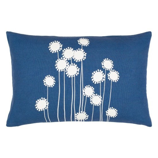 Surya Lachen Pillow Cover 13"H X 20"W - Dark Blue