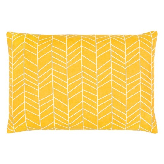 Surya Lachen Saffron, Cream Pillow Cover 13"H X 20"W