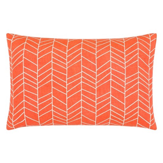 Surya Lachen Burnt Orange, Cream Pillow Cover 13"H X 20"W