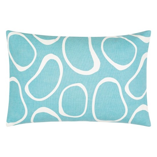 Surya Lachen Pillow Cover 13"H X 20"W (Teal)