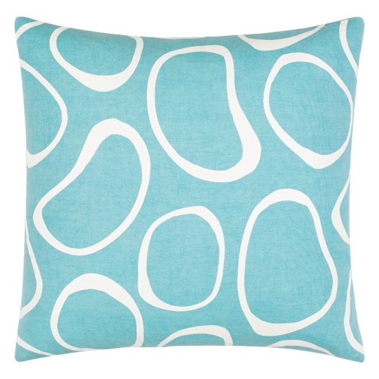 Surya Lachen Pillow Cover 18"H X 18"W (Teal)