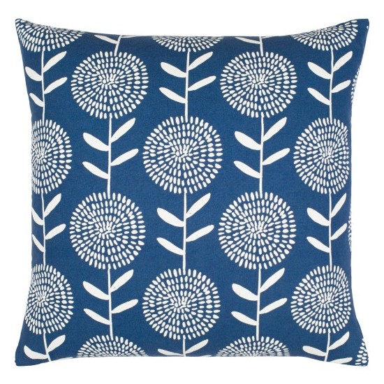 Surya Lachen Dark Blue Pillow Cover 18"H X 18"W