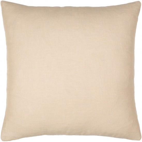 Surya Linen Solid Lsl-004 Pillow Cover 22"H X 22"W