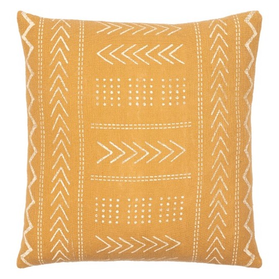 Surya Malian Mustard Pillow Cover 18"H X 18"W