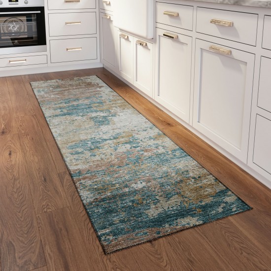 Addison Rugs Accord AAC34 Teal 2'3" x 7'6" Rug