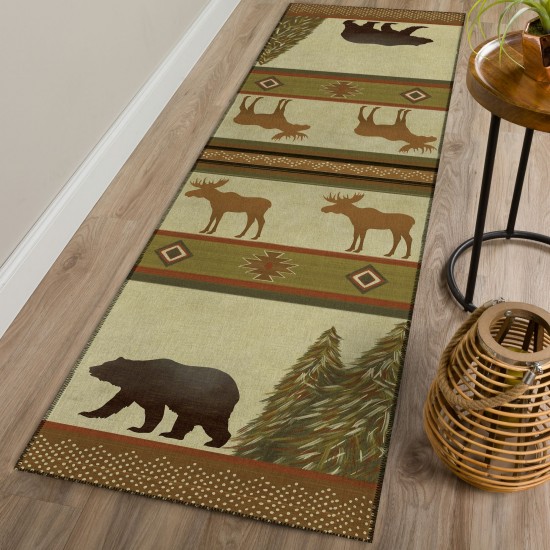 Addison Rugs Adventure AAD31 Brown 2'3" x 7'6" Rug