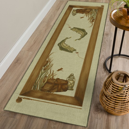 Addison Rugs Adventure AAD35 Khaki 2'3" x 7'6" Rug