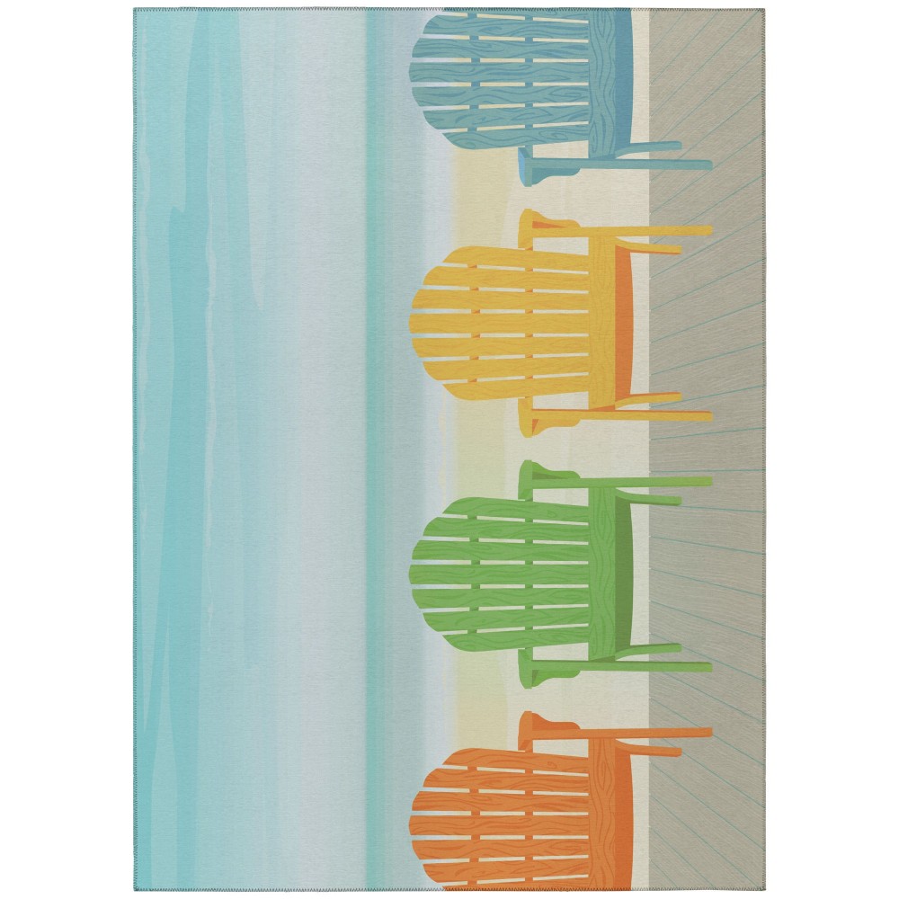 Addison Rugs Harpswell AHP31 Blue 5' x 7'6" Rug Addison Rugs Harpswell AHP31 Blue 5' x 7'6" Rug