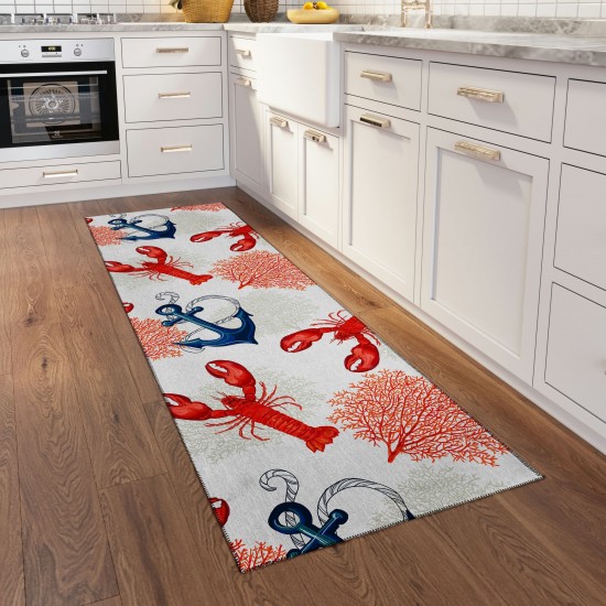 Addison Rugs Harpswell AHP34 Red 2'3" x 7'6" Rug