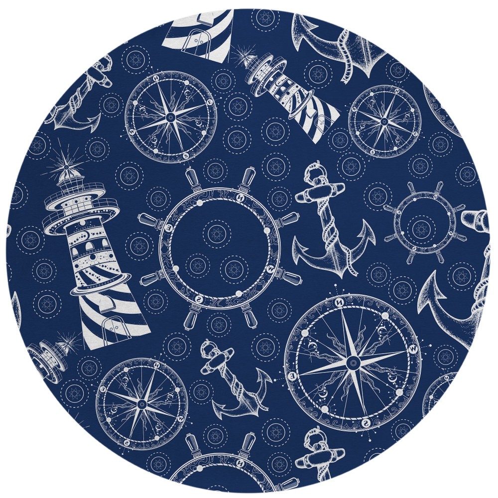 Addison Rugs Harpswell AHP39 Blue 8' x 8' Rug Addison Rugs Harpswell AHP39 Blue 8' x 8' Rug