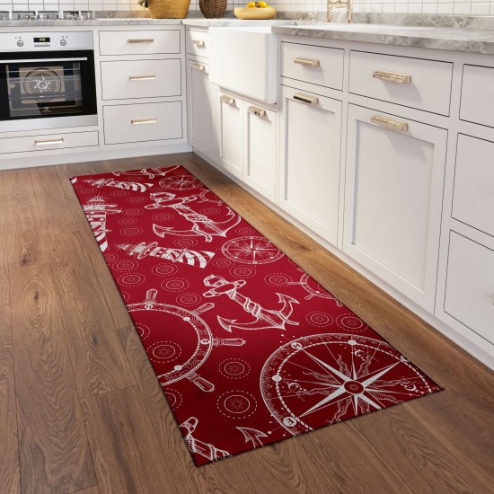 Addison Rugs Harpswell AHP39 Ruby 2'3" x 7'6" Rug