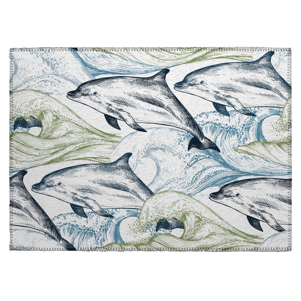 Addison Rugs Harpswell AHP40 Blue 1'8" x 2'6" Rug