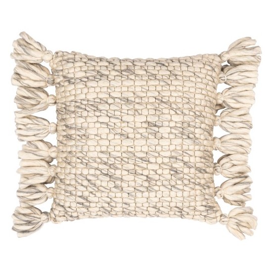 Surya Narvik Gray Pillow Cover 20"H X 20"W
