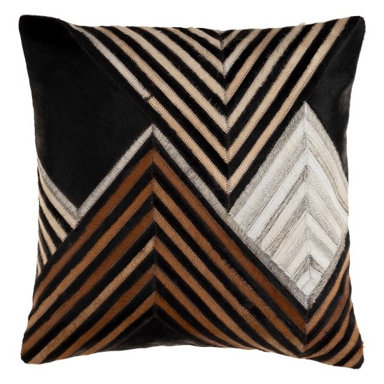 Surya Nashville Black Pillow Cover 20"H X 20"W