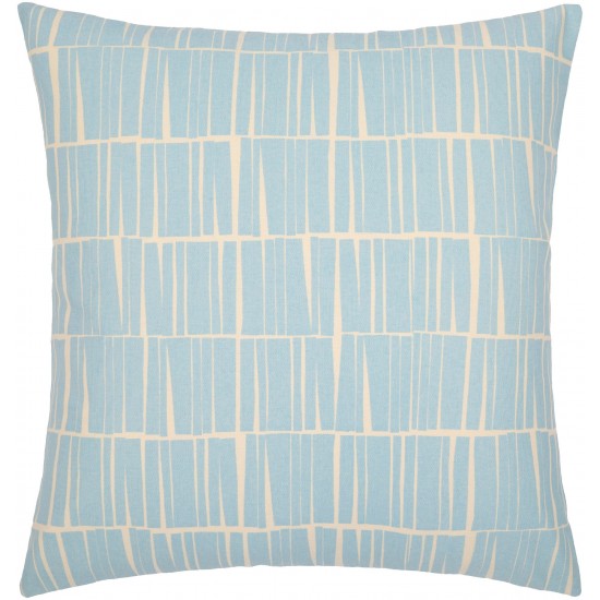 Surya Natur Pillow Cover 20"H X 20"W Light Blue & Light Beige