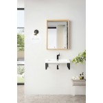 Two Boston 18" Wall Brackets, Matte Black w/23.6" White Glossy Composite Top
