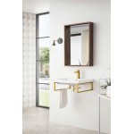 Two Boston 18" Wall Brackets, Radiant Gold w/23.6" White Glossy Composite Top