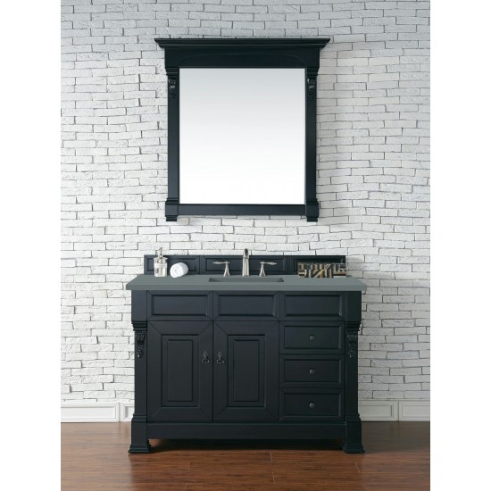 Brookfield 48" Single Vanity, Antique Black w/ 3 CM Cala Blue Quartz Top