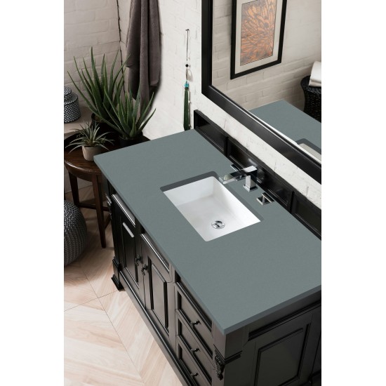 Brookfield 48" Single Vanity, Antique Black w/ 3 CM Cala Blue Quartz Top