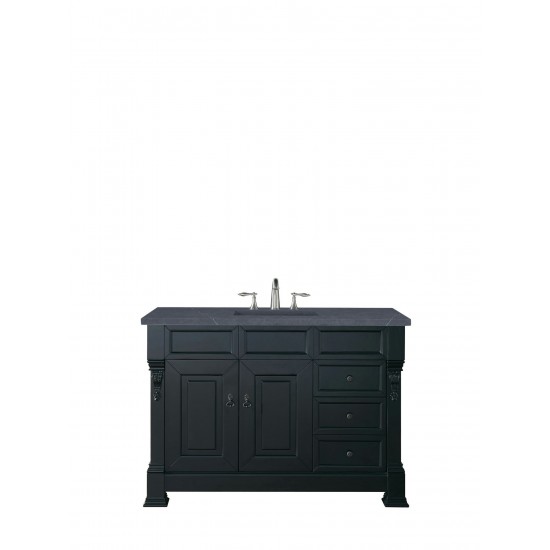 Brookfield 48" Single Vanity Antique Black w/ 3 CM Charcoal Soapstone Quartz Top