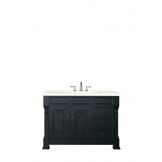 Brookfield 48" Single Vanity, Antique Black w/ 3 CM Eternal Marfil Quartz Top