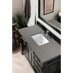 Brookfield 48" Single Vanity, Antique Black w/ 3 CM Grey Expo Quartz Top