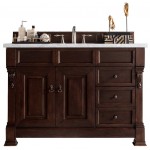 Brookfield 48" Single Vanity Burnished Mahogany w/3 CM Arctic Fall Surface Top