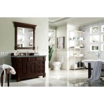 Brookfield 48" Single Vanity, Burnished Mahogany w/ 3 CM Cala Blue Quartz Top