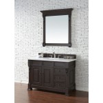 Brookfield 48" Single Vanity Burnished Mahogany w/ 3 CM Classic White Quartz Top