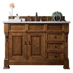 Brookfield 48" Single Vanity, Country Oak w/ 3 CM Arctic Fall Solid Surface Top