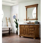 Brookfield 48" Single Vanity, Country Oak w/ 3 CM Carrara Marble Top