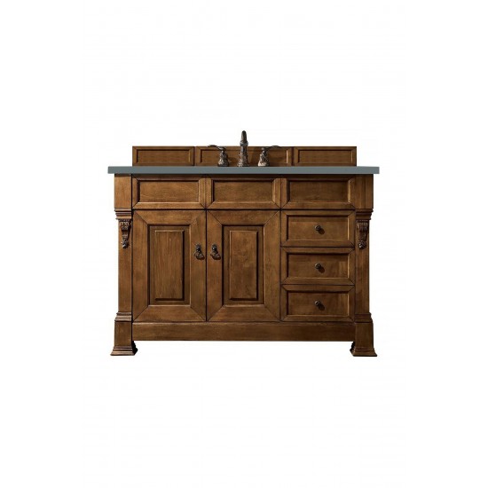 Brookfield 48" Single Vanity, Country Oak w/ 3 CM Cala Blue Quartz Top