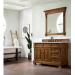 Brookfield 48" Single Vanity Country Oak w/ 3 CM Jasmine Pearl Quartz Top