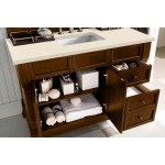 Brookfield 48" Single Vanity, Country Oak w/ 3 CM Eternal Marfil Quartz Top