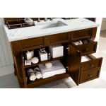 Brookfield 48" Single Vanity, Country Oak w/ 3 CM Ethereal Noctis Quartz Top