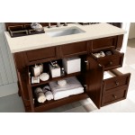 Brookfield 48" Single Vanity, Warm Cherry w/ 3 CM Eternal Marfil Quartz Top