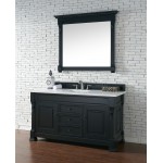 Brookfield 60" Single Vanity, Antique Black w/ 3 CM Classic White Quartz Top