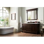 Brookfield 60" Single Vanity Mahogany w/3 CM Ethereal Noctis Quartz Top