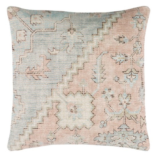 Surya Samsun Pillow Cover 22"H X 22"W Cream & Dusty Pink