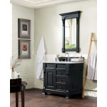 Brookfield 36" Single Vanity Antique Black w/ 3 CM Arctic Fall Solid Surface Top