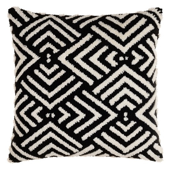 Surya Sheldon Pillow Cover 20"H X 20"W Black