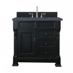 Brookfield 36" Single Vanity Antique Black w/ 3 CM Charcoal Soapstone Quartz Top