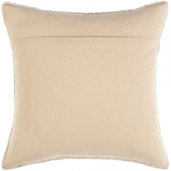 Surya Sheldon Cream Pillow Cover 20"H X 20"W