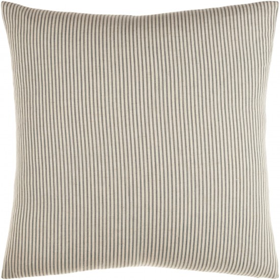 Surya Skinny Stripe Light Beige Pillow Cover 18"H X 18"W