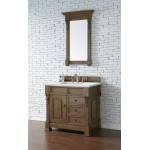 Brookfield 36" Single Vanity, Country Oak w/ 3 CM Ethereal Noctis Quartz Top