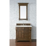 Brookfield 36" Single Vanity, Country Oak w/ 3 CM Eternal Serena Quartz Top