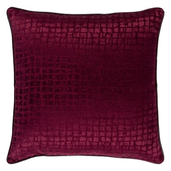 Surya Tambi Burgundy Pillow Cover 18"H X 18"W