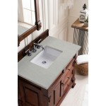 Brookfield 36" Single Vanity, Warm Cherry w/ 3 CM Eternal Serena Quartz Top